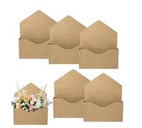 Para Sobres De Flores: 5 Cajas Plegables Hechas A Mano Para Ramos, Cajas De Regalo Para Sobres Del Día De San Valentín | De Empaquetado De Flores De Floristería Con Diseño De Papel Artesa