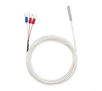 Para sonda de sensor Pt100, termistor de tres cables de acero inoxidable, detector de precisión de grado A para inmersión industrial, para elemento de calefacción HVAC, varilla de metal impermeable (1
