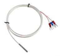 Para sonda de sensor Pt100, termistor de tres cables de acero inoxidable, detector de precisión de grado A para inmersión industrial, para elemento de calefacción HVAC, varilla de metal impermeable