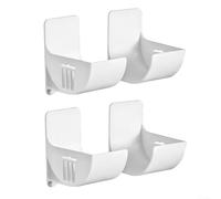 para soporte 4 Piezas para de Basura Colgado Pared sin Taladro Organizador Rollos Film Plástico Cocina Baño Gris Negro 7x6.5cm(White)