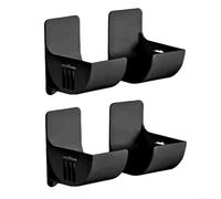 para soporte 4 Piezas para de Basura Colgado Pared sin Taladro Organizador Rollos Film Plástico Cocina Baño Gris Negro 7x6.5cm(Black)