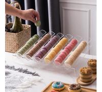 para soporte Acrílico Macarons 50-78 para uds Transparente (6 troughs) | Acrílico para premium transparente, no amarillea, aspecto para cristal, para ideal dulces, para fácil limpieza
