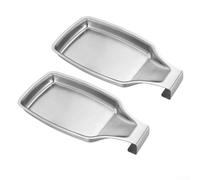 para soporte de Cucharas de para acero Inoxidable para Estufa, Bandeja Espaciosa 20.5x10cm Antiarañazos y Lavable a Máquina, Esencial para Utensilios de Cocina(2pcs)
