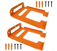 para soporte de Pared para Cortacésped de Metal Naranja 7x5.3 Pulgadas Organizador para Herramientas de Jardín Garaje Cobertizo Ahorro Espacio Montaje para fácil (2pcs)