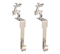 para soportes Calcetines Navidad con Lazo y Antideslizante (Deer) | para acero inoxidable, lazo festivo frontal, base antideslizante, para carga hasta 4.5kg, repisa segura