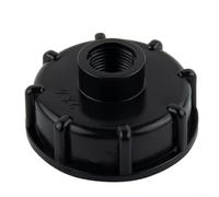 Para tapa de contenedor IBC S60x6 hembra para tanque de agua, adaptador de válvula de tanque de plástico DN40 1/2 3/4 1 pulgada, conector de lluvia de jardín negro (1/2)