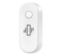 para tuya Sensor de vibración Detector Alarma Detección de choque de movimiento en tiempo real Dispositivo de aplicación inteligente para vallas de garaje Kit de seguridad (blanco)