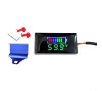 Para voltímetro digital mini LED CC 7 V-100 V para motocicleta y vehículo eléctrico, pantalla LCD con alarma de sobretensión y bajo voltaje, diseño sencillo de 2 cables para comprobar el voltaje de la