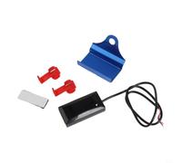 Para voltímetro digital mini LED DC7V-100V Panel Tester for Motorcycle Car for battery - Clear LCD Display Waterproof Voltage Monitor Gauge (Bracket Blue + Blue)