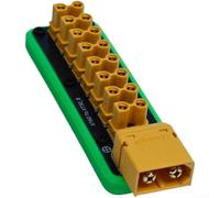 para xt60 a 8x para xt30 Power Board 100A RC Distribuidor para(A) | 100 A para carga máxima, para entrada xt60, ocho para salidas xt30, potencia equilibrada, coches RC barcos