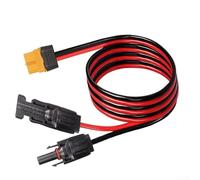 Para xt60 Adaptador hembra Cable de panel solar 12AWG, 150cm Cable resistente a altas temperaturas para paquete de energía solar y almacenamiento para batería