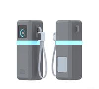 Parachoques delgado de silicona para central eléctrica UGREEN de 200 W, protector ligero a prueba de golpes con recortes precisos, negro (gris)