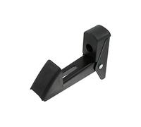 Parada de obturador automático para atornillar, negro, para persianas de 12 a 50 mm, con tope amortiguador, protección total contra la corrosión, cuerpo de policarbonato y componentes metálicos de