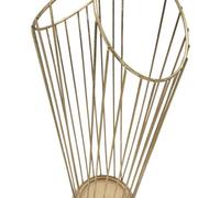 Soporte para paraguas de hierro, 25,5 x 18,5 x 60 cm, color dorado, marca Mauro Ferretti