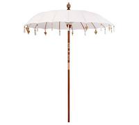 Parasol Balinés Crema 190 X 190 X 260 Cm Algodón Vidaxl