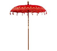 vidaXL Parasol balinés 185 x 185 x 260 cm Algodón Rojo