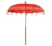 Parasol Balinés Rojo 215 X 215 X 260 Cm Algodón Vidaxl
