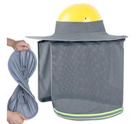 Parasol de ala completa, protector de cuello, accesorio de seguridad de alta visibilidad, visera de casco duro, para construcción, paisajismo, lugar de trabajo, al aire libre, transpirable, protección