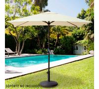 Parasol de balcón Aktive Garden con mástil de aluminio 240x200x120 cm Cream