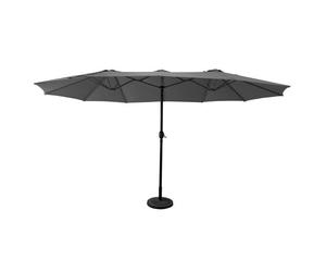 Parasol doble 2,7 x 4,6 m linai color gris