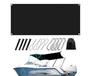 Parasol en T para barco, 2,7 x 1,5 m, transpirable, fácil de instalar con | Bimini - Parasol de extensión superior para entusiastas del capitán del deporte, aventurero, caravana, remolque