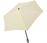 Parasol Hexagonal con Manivela y Techo Ventilado, 300x300x245 Cm, Crema