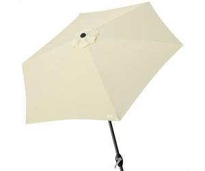 Parasol Hexagonal con Manivela y Techo Ventilado, 300x300x245 Cm, Crema
