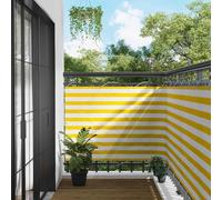 Parasol rectangular de tela Oxford de rayas 110 x 300 cm amarillo y blanco para jardín y patio