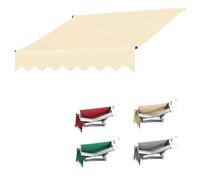 Parasol Retrattile en Poliestere Impermeable T di300x250/400x350/500x350cm Bei Perfetto per Giardino e Terrazzo 5x2.5m/16.4x8.2ft