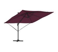 Parasol Roma Rojo 286 X 284 X 265 Cm Aluminio Y Poliéster Vidaxl