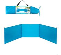 Paravientos de Playa Plegable 3 Paneles de Aluminio, 200x75x1 Cm, Azul