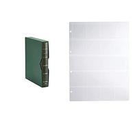 Pardo 127504 Album para colección de artículos, color verde + 102000 Pack de 10 fundas para colección variada, 20 alojamientos