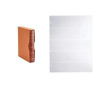 Pardo 127506 Album para colección de artículos, color marrón + 102000 Pack de 10 fundas para colección variada, 20 alojamientos