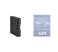 Pardo 134001 - Album para colección billetes universales, color negro + 101300 - Pack de 10 fundas para colección variada, 3 alojamientos