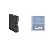 Pardo 134001 - Album para colección billetes universales, color negro + 134200 - Pack 10 fundas billetes universales, 2 departamentos