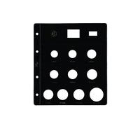 PARDO 174000 - Pack de 12 fundas monedas euro, 10 alojamientos claraboya