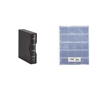 Pardo 74501 Album numismático universal, color negro + 102000 Pack de 10 fundas para colección variada, 20 alojamientos