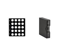 PARDO 77300 - Pack de 12 fundas monedas tipo claraboya, 20 alojadores + 74501 - Album numismático universal, color negro