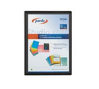 Pardo 893001 Studio Style - Carpeta 30 fundas tapas polipropileno personalizables, color negro