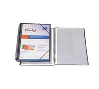Pardo carpeta 30 fundas espiral studio style pp folio negro