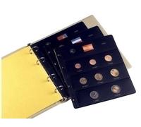 PARDO Funda para Álbum de Monedas Euro tipo Claraboya 8 aloj. (Set de 12)