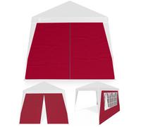 Pared Lateral Pabellón Plegable Capri Set de 2 Rojo 3x3m