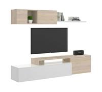 Parete Attrezzata 6 Ripiani Axayazala - Modulabile, Mobile Soggiorno set Componibile White