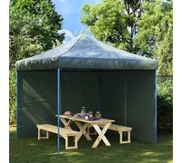 vidaXL Paredes de carpa para fiestas con cremallera 2 uds PE verde