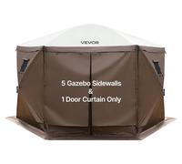 Paredes laterales para toldo, 1,73 x 1,48 m. Paredes para toldo con protección impermeable y contra los rayos solares. Diseño con 1 puerta con cremallera y 2 ventanas, ideal para toldos de eventos al