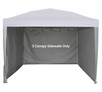 Paredes laterales para toldo pop-up de 3 x 3 metros. Paredes laterales para toldo, con capa impermeable y protección contra los rayos solares, ideales para eventos al aire libre, puestos de venta y ca