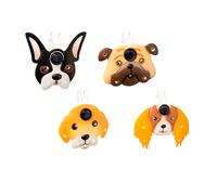 Paredes solares de pared con 4 modelos diferentes de perros