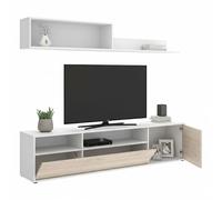 Parete Attrezzata 5 Ripiani Jelawat - 2 Ante, Mobile Soggiorno set Componibile White