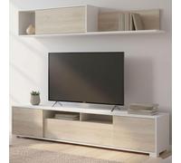 Parete Modular 'Abbete', Roble Marrón, 6 Estantes