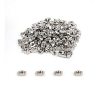 PARFCO M6 Cabeza Martillo Tuercas, 140 Piezas Acero Carbono Tuercas Martillo, M6 Plata Tuercas en T Ranura, Tuerca Martillo Ranura T Serie 30, para Construcción, Estructuras Marco Aluminio
